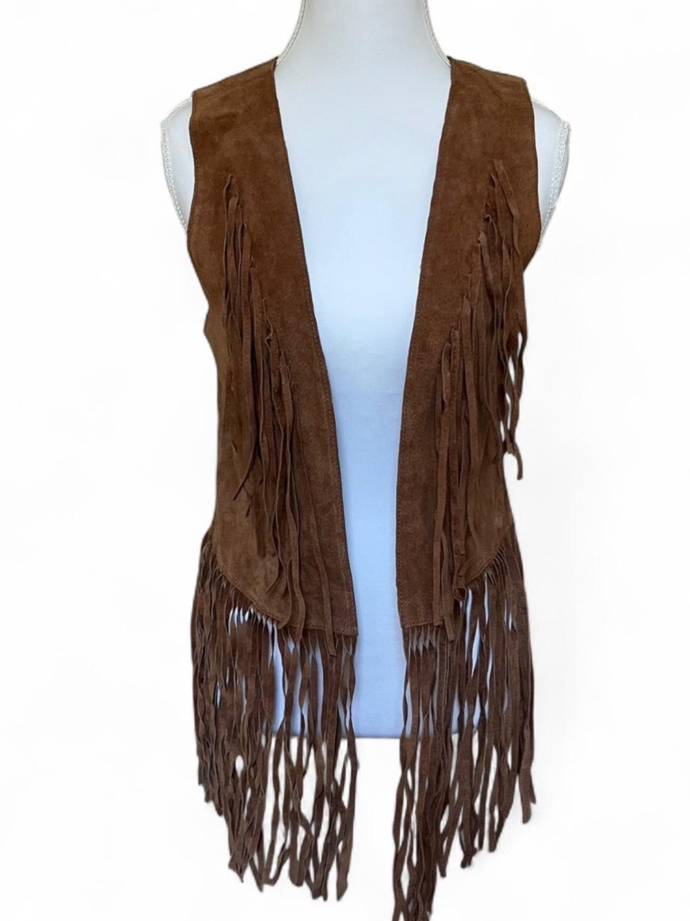 Rare Sportsgirl Brown Suede Fringe Vest XS